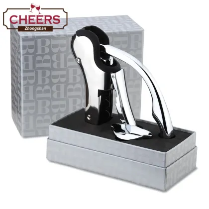 Custom Branded Brookstone Connoisseur's Compact Manual Lever Wine Opener and Corkscrew