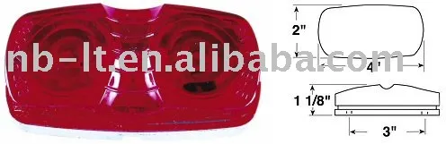 Red Clearance Marker Light