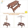 Outdoor-Holz-Kleinkind-Terrassen-Tischbank-Set