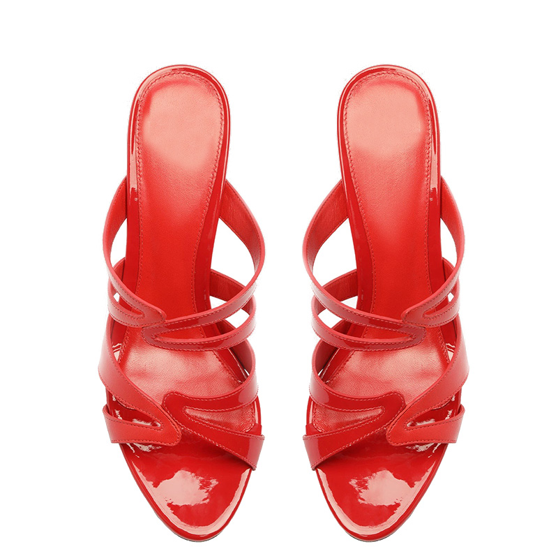 Chic High Heel Open Toe Slides