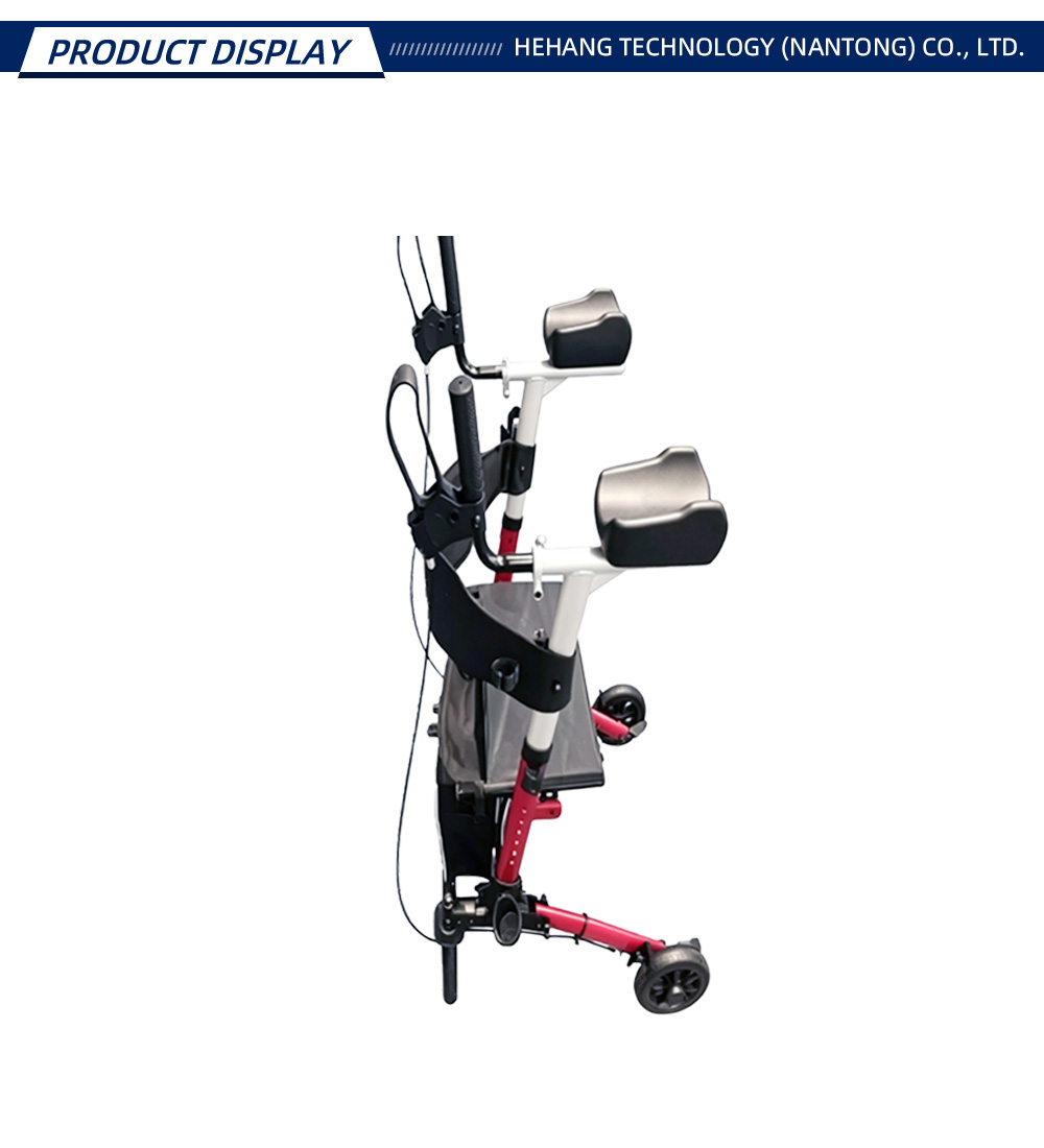 Red White Upright Rollator Walker X