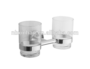 New mordern bathroom wall fitting accessories chrome plating brass double tumbler holder