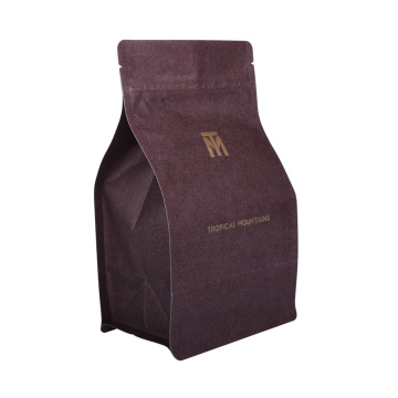 Kraftová taška s fóliovým zipem na hory balení kávy 250g