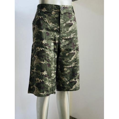 Casual Cotton Pants for Ladies Cotton slim camo middle pants Factory