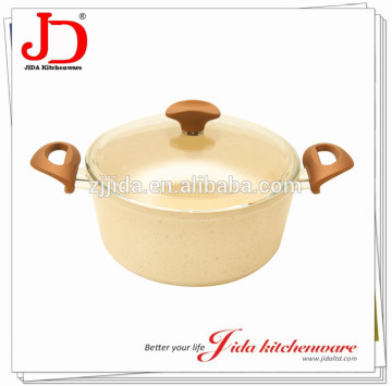 ALUMINUM MARBLE SAUCE POT WITH HIGH LID