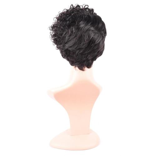 SHORT CURLY NATURAL HAIR LACE WIG