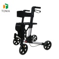 Double Foldable Aluminum Rollator for Easy Storage