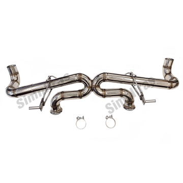 Quad-Spitze Valved Edelstahl 3 Zoll Quad-Tipp Audi R8 MK2 5.2L V10 2016-2018 F1 X-Pipe Auspuffsystem