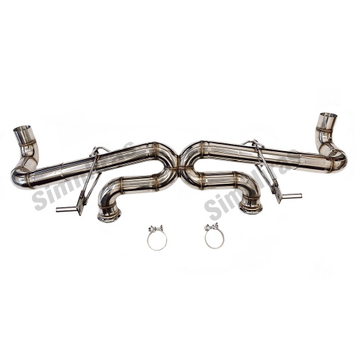 Quad-Spitze Valved Edelstahl 3 Zoll Quad-Tipp Audi R8 MK2 5.2L V10 2016-2018 F1 X-Pipe Auspuffsystem