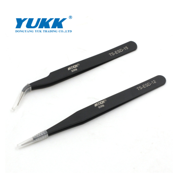 Stainless Steel Nail Art Tools Set: Curved Straight Tweezers, Rhinestones Nipper, Picking Tool for Sequins & Beads Making