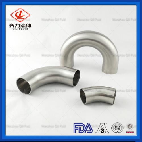 Sanitary Long Radius weld elbow polished