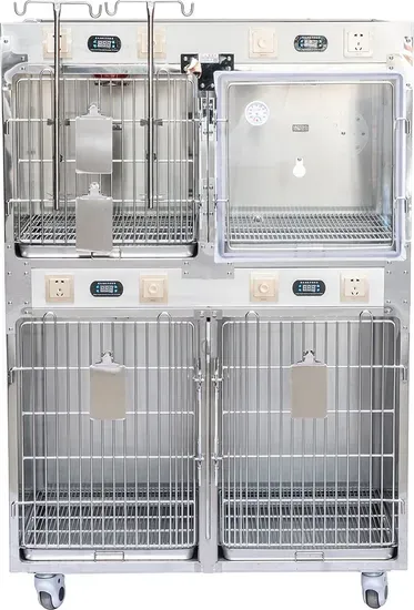 Stainless Steel Veterinary ICU Oxygen Chamber Cage
