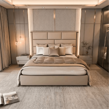 Modern Elegant CloudLike Comfort Modular Panel Bed