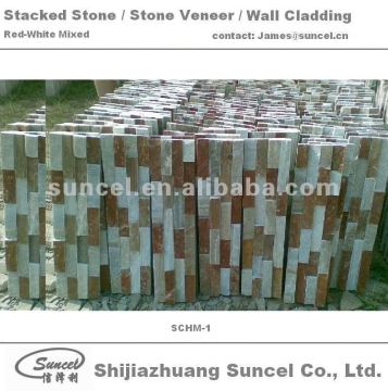 Rusty-White Stone Veneer for Wall Cladding