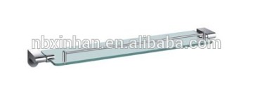 Bathroom brass glass shelf wall mount glass shelf