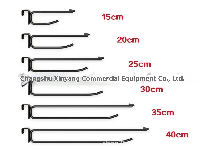 Supermarket Clothing Store Display Hooks-Mobile Phone Accessories Bracket 6mm 8mm Shelf Beam Card Square Tube Double Hook Iron