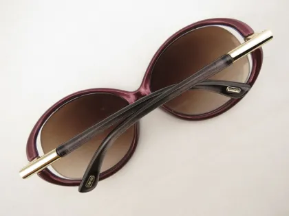 Large Round Frame Brown Gradient Lens Womens Tom Ford Sunglasses Sandrine Tf124 59f