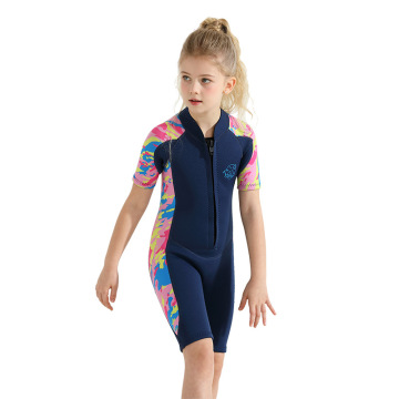 Children's Thickened Cold Warm Sun Short-Sleeved One-Piece Diving Surfing Suit