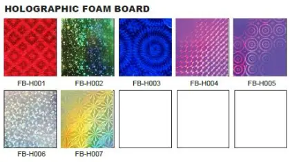 Holographic Metallic Foam Board
