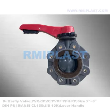 UPVC PVC PVC-U Lug Butterfly Valve DIN PN10 ANSI CL150