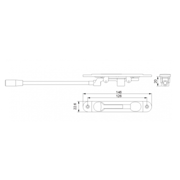 Aluminium door hardware door bolt flush bolt round