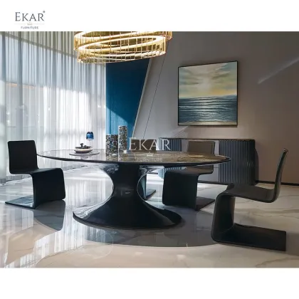 Sapphire Jade Marble Dining Table: Exquisite Elegance for Your Dining Space