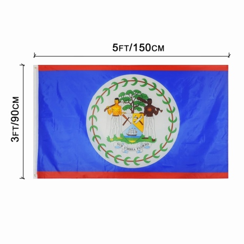 polyester printed 3x5 foot Belize national flag