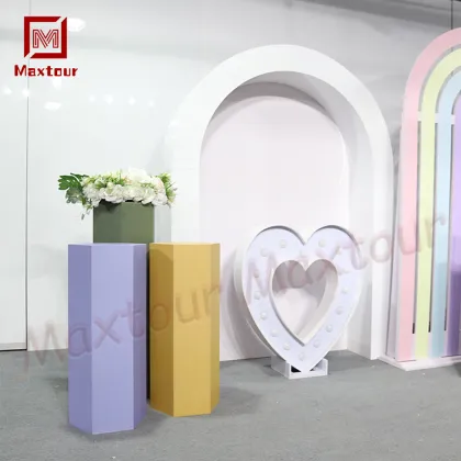 Modern PVC Stand Plinth for Wedding and Hotel Decor: Flower Stand Backdrop for Dining Decor