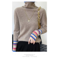 Rolled Hem Collar Simple Sweatshirt