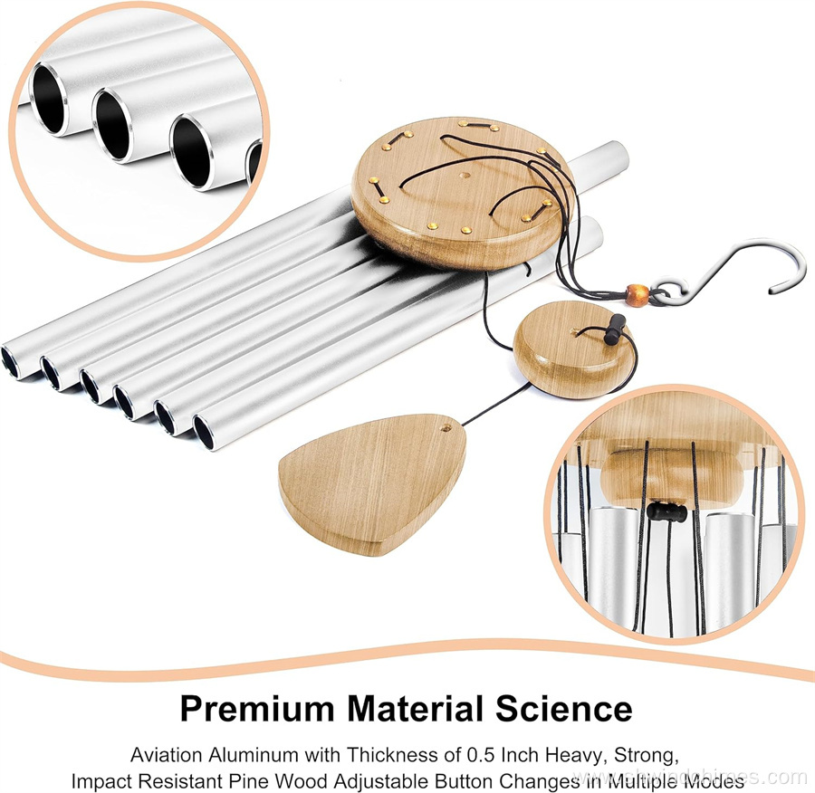 Large Aluminum Wind Chimes for Outdoor Decor