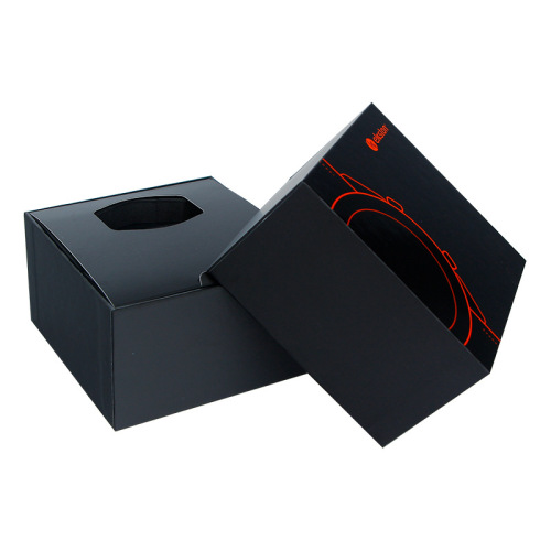 Magnetic Lid Black Gift Electronic Box with Sleeve