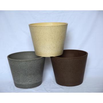 Recipiente de flores luxuoso com face de mármore