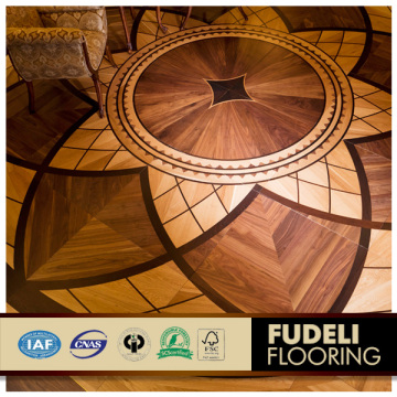 Top class Formaldehyde E1 grade SCS Certified Unique design parquet flooring
