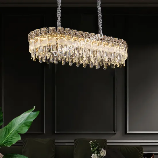 Modern Gold Ceiling Lamp: Wholesale Stainless Steel Customization with Crystal Chandelier for Living Room - Height Adjustable