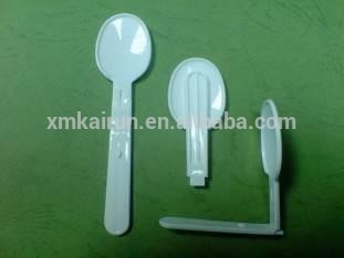 Extended Length 95mm Mini Plastic Folded Folding Spoon