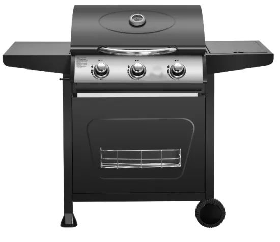 Professional Custom New Design Black Outdoor Garden Camping Grill Trolley Gas Grill Bbq