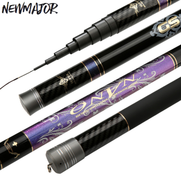 NEWMAJOR POWER HAND POLO CARBA DE PESCA DE COBONO - Cuerilla de pesca de carpa telescópica súper ligera (8m -16m)