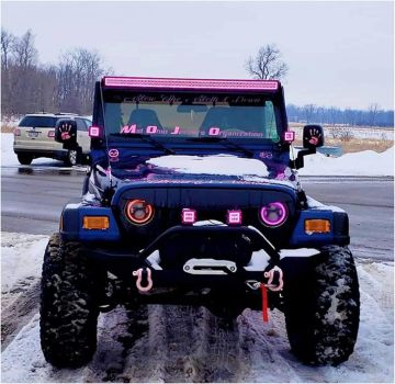 Super helles 3 -Zoll -Farmwagen -LED -Arbeitslampe - RGB -Blitzlicht für SUV ATV 4WD 4x4 Off -Straßen -Zubehör