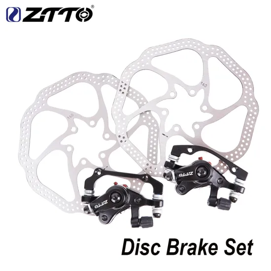 ZTTO MTB Bicycle Front Rear Brake Disc Brake For XC Mountain Bike Mechanical Disc Brake Set with 160mm Rotor Brake Lever