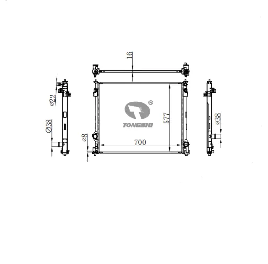 Car Aluminum Radiator for Toyota Highlander 3.5L 20-MT