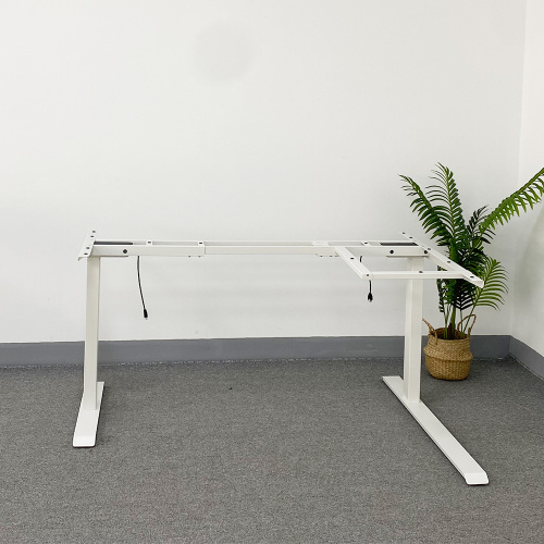 L Shape Height Adjustable Sit Standing Desk Frame
