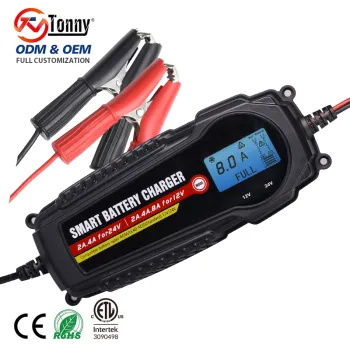 8-Amp 12V/24V Smart Car Battery Charger & Trickle Maintainer
