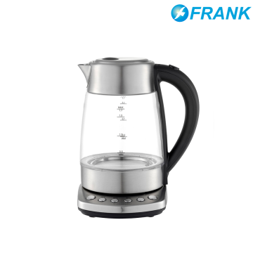Smart Glass Electric Kettle with Metal Button Base