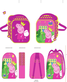 Pink Children Cute Pappaa Pig Lunchbags