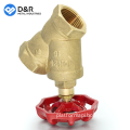 High-Quality Forged Cast Iron Handwheel Water Compression Y-Type 3/4 Inch Brass Stop Valve for Plumbing