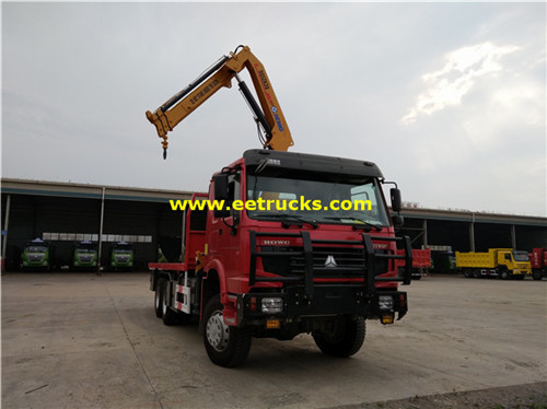 Sinotruk 10 gurudumu 12ton lori cranes