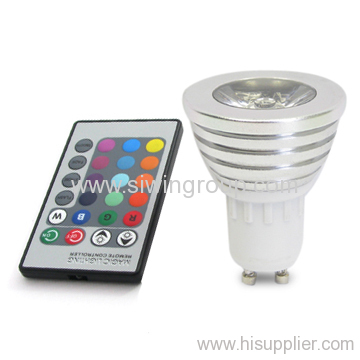 Sincronizzazione multi-colore di Rgb cambiare Lampadina Led Gu10 3w + telecomando