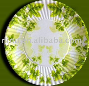 YLRP044 disposable paper plate,laminate paper plate
