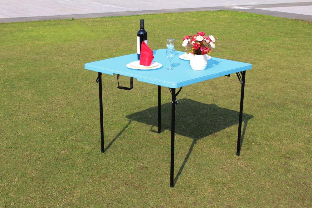 35 Inch Blue Bi Fold Table