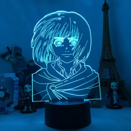 Levi Ackerman Acrylic 3D Lamp: An Attack on Titan Child Gift and LED Bedside Night Light for Anime Fans